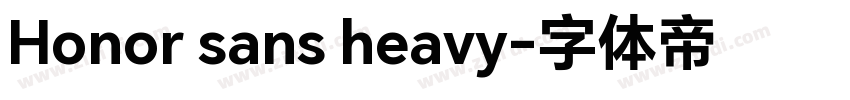 Honor sans heavy字体转换
